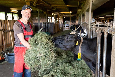 Sind die Kühe glücklich, ist es der Landwirt auch